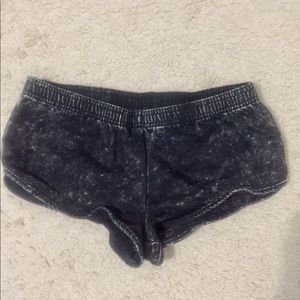 Acid-wash short shorts
